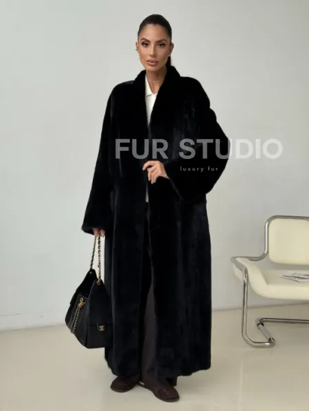 Длинная норковая шуба BLACKGLAMA - фото 12