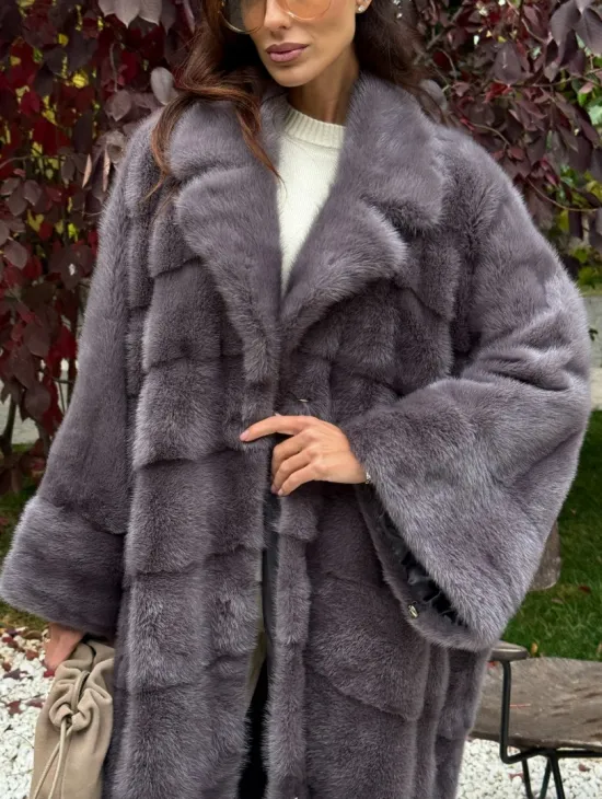 Норковая шуба оверсайз - фото 1