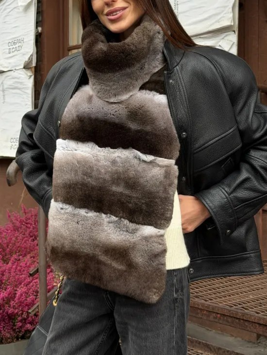 Манишка из кролика рекс под шиншиллу - фото 2