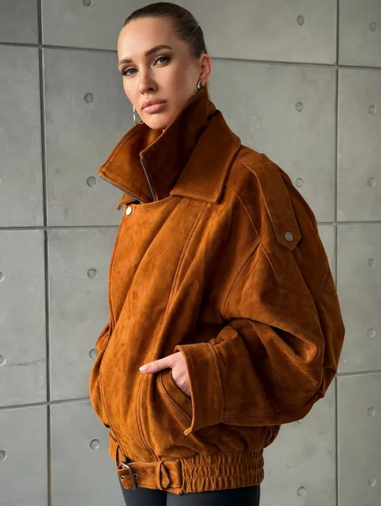 Замшевая куртка-косуха - фото 5