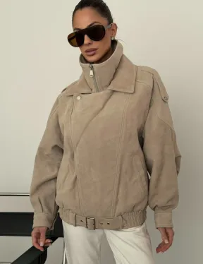 Современная куртка из замшевой кожи - фото 6