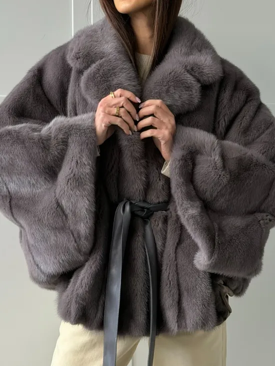 Автоледи норковая, модель -  «Летучая мышь» - фото 3